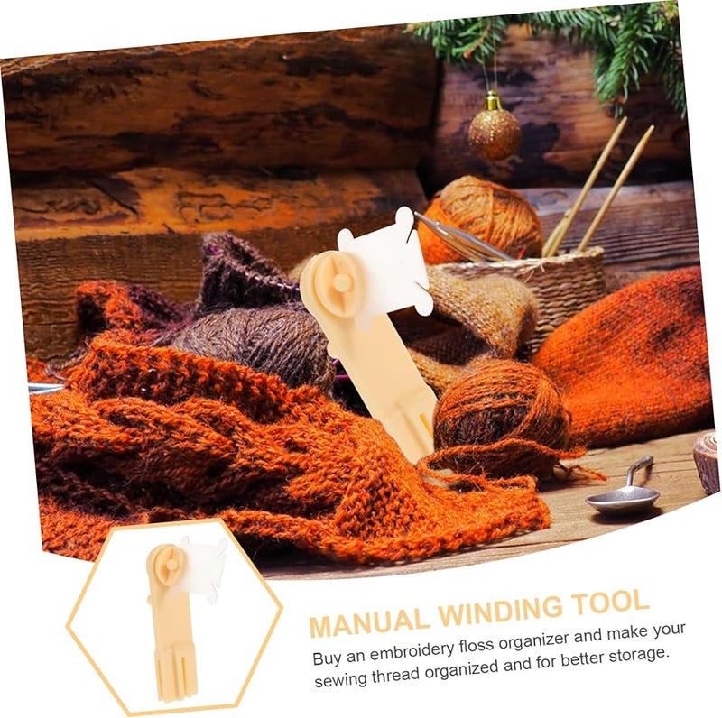 CIMAXIC Manual Yarn Winder Tool Cross Stitch Thread Winding Board Material Space Saving - Image 3